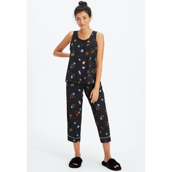 Fabletics 2 piece pj set lucky charms astrology  witchy whimsy-goth y2k s  XL - Picture 1 of 16